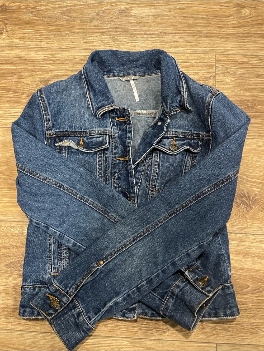 Free People Vintage-Inspired Blue Denim Jacket